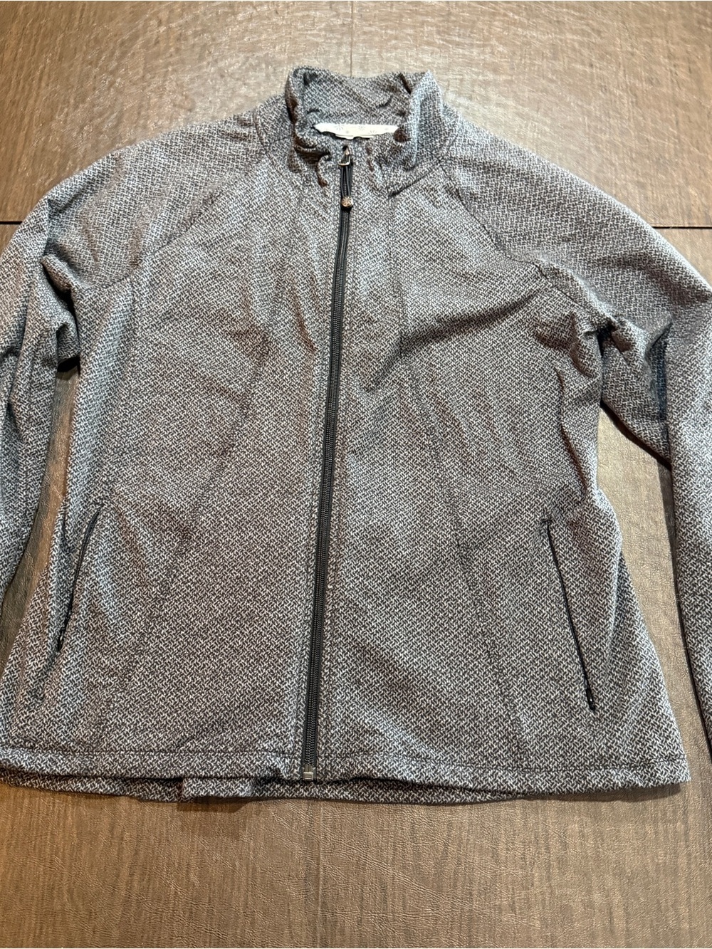Athleta Gray Full Zip Performance Jacket Women's Medium Zip Pocket Activewear